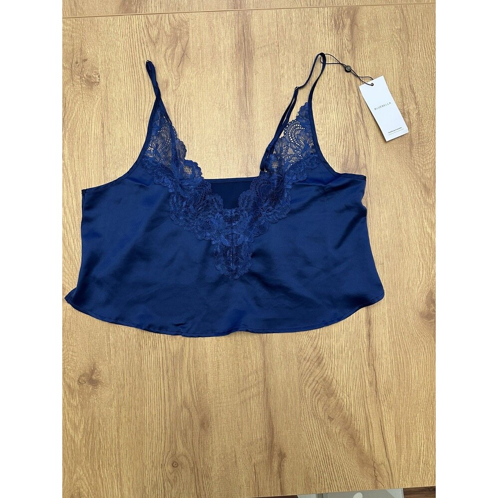 Bluebella Crop Lace Camisole navy Blue Medium NWT lingerie sexy sleep wear